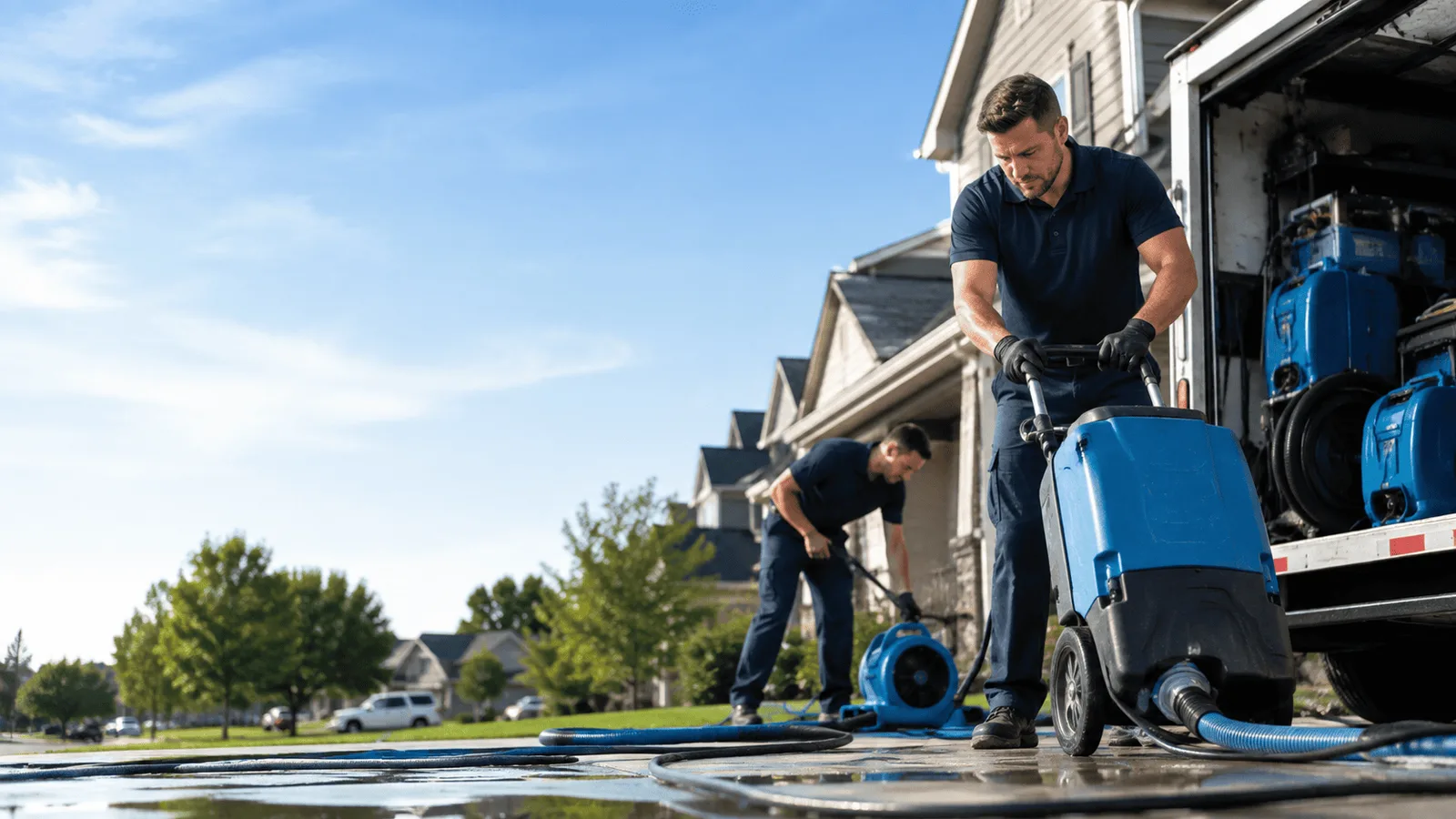 Dehumidification being performed in Parker City, IN